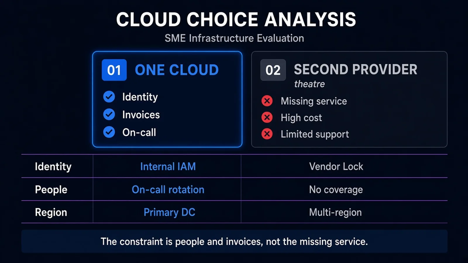 SME cloud choice: identity and existing consoles outweigh a feature checklist